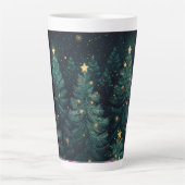 Festive Christmas Tree with Cozy Winter Design gif Latte Mok (Voorkant)
