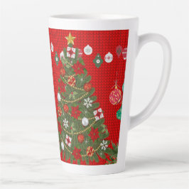 Festive Christmas Tree with Cozy Winter Design gif Latte Mok
