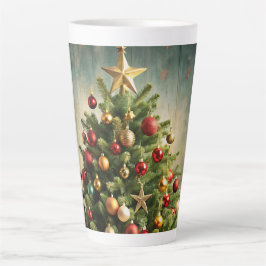 Festive Christmas Tree with Cozy Winter Design gif Latte Mok