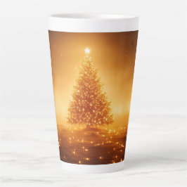 Festive Christmas Tree with Cozy Winter Design gif Latte Mok