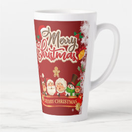 Festive Christmas Tree with Cozy Winter Design gif Latte Mok