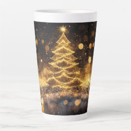 Festive Christmas Tree with Cozy Winter Design gif Latte Mok