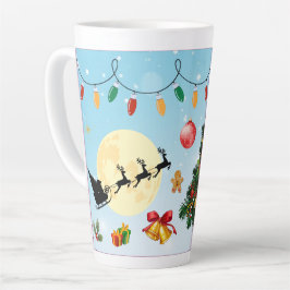 Festive Christmas Tree with Cozy Winter Design gif Latte Mok