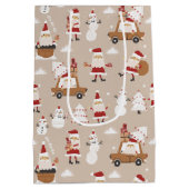 Festive Christmas Winter Medium Cadeauzakje (Achterkant)