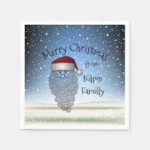 Festive Chritsmas Party Funny Cute Santa Claus Servet (Voorkant)