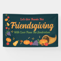 Festive Colorful Cornucopia Friendsgiving Party