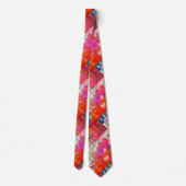 Festive Colorful Heart Pattern Stropdas (Achterkant)