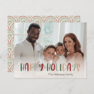 Festive Colorful Prettige feestdagen Full Photo Feestdagenkaart