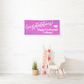 Festive Confetti Gefeliciteerd Afstuderen Spandoek (Insitu)