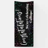 Festive Confetti Gefeliciteerd, we vieren feest Spandoek (Verticaal)