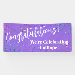 Festive Confetti Gefeliciteerd, we vieren feest Spandoek