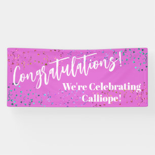 Festive Confetti Gefeliciteerd, we vieren feest Spandoek