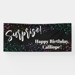 Festive Confetti Surprise Birthday Party Black Spandoek