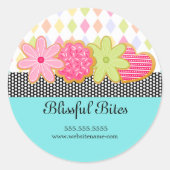 Festive Cookies Dessert Ronde Sticker (Voorkant)