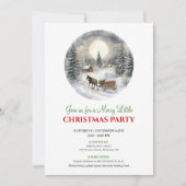 Festive Cozy Winter Scene Christmas Invitation (Devant)