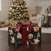Festive Critters Holiday Gift Wrap Cadeaupapier