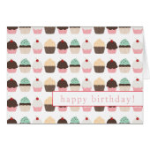 Festive Cupcake Bonne carte d'anniversaire (Devant horizontal)