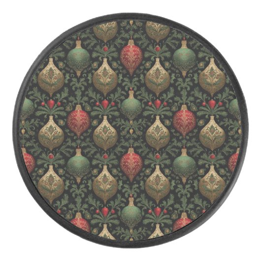 Festive Damask  Hockey Puck (Voorkant)