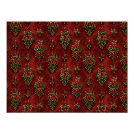 Festive Damask  Perfect Poster (Voorkant)