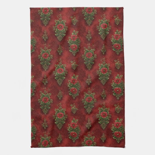 Festive Damask  Theedoek (Verticaal)