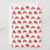 Festive de Noël santa chapeau Invitation (Dos)