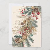 Festive Deck the Halls Tree Trimming Party  Kaart (Achterkant)