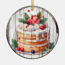 Festive Delight - Waterverf Cake Ornament