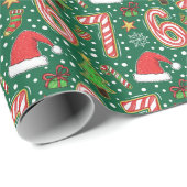 Festive Doodle 6-7 Meme Christmas Cadeaupapier (Rol Hoek)