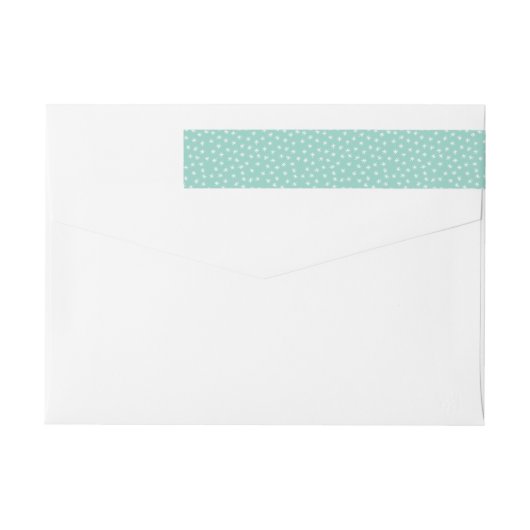 Festive Doodle star op mint backgorund custom (Achterkant)