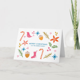 Festive Doodles Joyeux Noël Carte de voeux