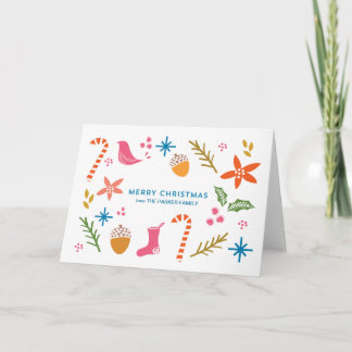 Festive Doodles Joyeux Noël Carte de voeux