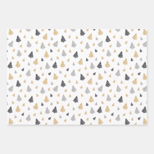 Festive Doodles Kerstles Inpakpapier Vel (Voorkant 2)