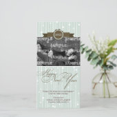 Festive Dotée Stripes Nouvel An Carte photo de vac (Debout devant)