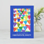 Festive drapeaux Graduation Party Invitation (Debout devant)