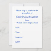 Festive drapeaux Graduation Party Invitation (Dos)