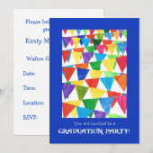 Festive drapeaux Graduation Party Invitation (Devant / Derrière)