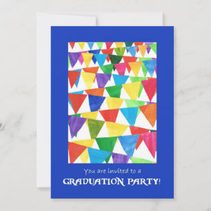 Festive drapeaux Graduation Party Invitation