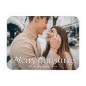 Festive Elegance Merry-kerstfoto Magneet (Horizontaal)