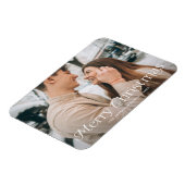 Festive Elegance Merry-kerstfoto Magneet (Linkerzijde)