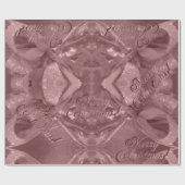 Festive Elegant Script Brown Red Copper Kerstmis Cadeaupapier (Vlak)