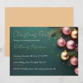 Festive Élégante Fête de Noël Invitation (Devant / Derrière)