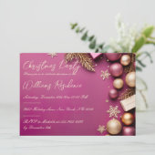 Festive Élégante Fête de Noël Invitation (Debout devant)