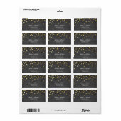 FESTIVE ÉTIQUETTE moderne confetti tache feuille o (Feuille entière)