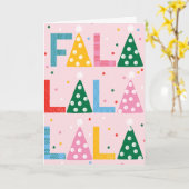 Festive FA LA Joyous Carte de voeux pliée (Fleur jaune)