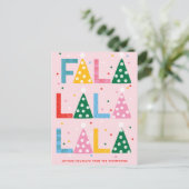 Festive FA LA Joyous Christmas Carte postale (Debout devant)