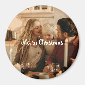 Festive Family Magnet – Photo and Merry Message Magneet (Voorkant)