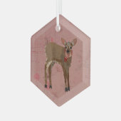 FESTIVE FAWN GLAS ORNAMENT (Voorkant links)