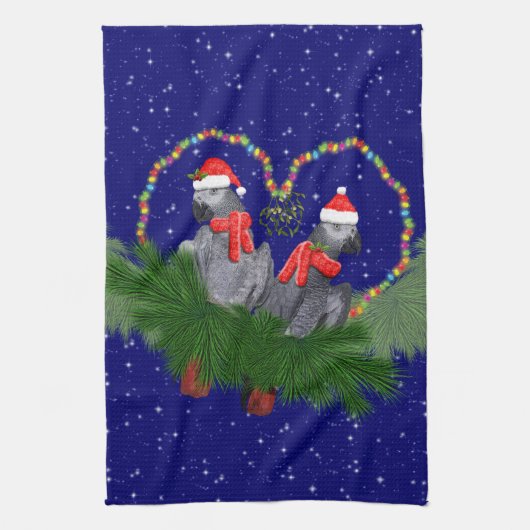 Festive Featherballen Kitchen Towel Theedoek (Verticaal)