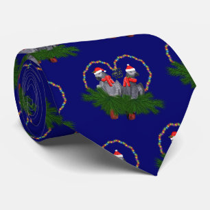 Festive Featherballen Stropdas (marine)