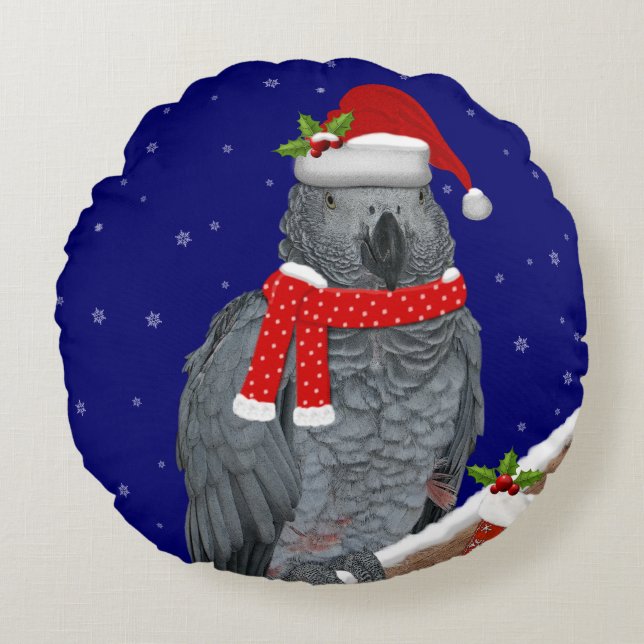 Festive Feathers Pillow Rond Kussen (Voorkant)